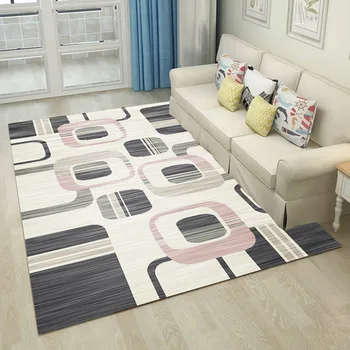 

Modern Simple Carpet Large Area Living Room Rectangle Geometry Thick Non-slip Water Absorption Wear-resisting Nordic Rugs