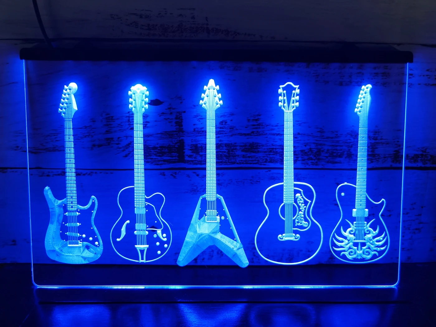 Details about / Name Personalized Custom Guitar Weapon Band Music Room Bar Neon Sign hang sign