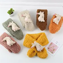 Детский милый плюшевый теплый шарф с котом из мультфильма, шарфы для малышей, модный шарф для новорожденных мальчиков и девочек, Прямая поставка