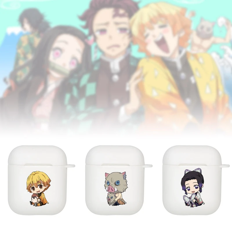 Чехол с рисунком аниме рассекающий демонов: Kimetsu No Yaiba для Apple Airpods защитный чехол