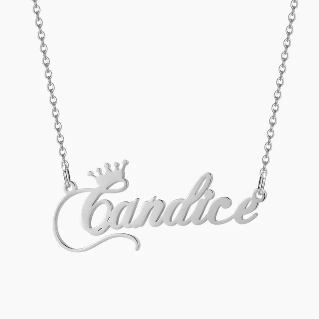 Personalized Crown Name Necklace 