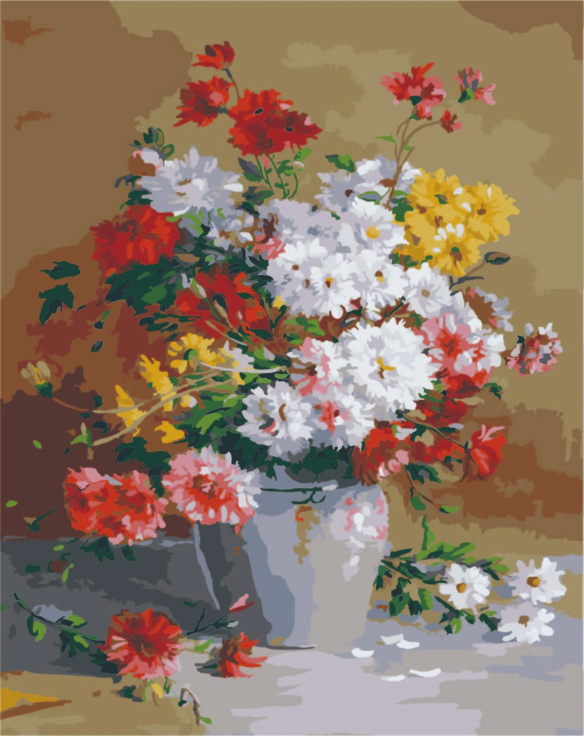HUACAN картины по номерам Цветок акриловая ручная роспись живопись рисунок на холсте украшение дома подарок - Цвет: SZHC2266