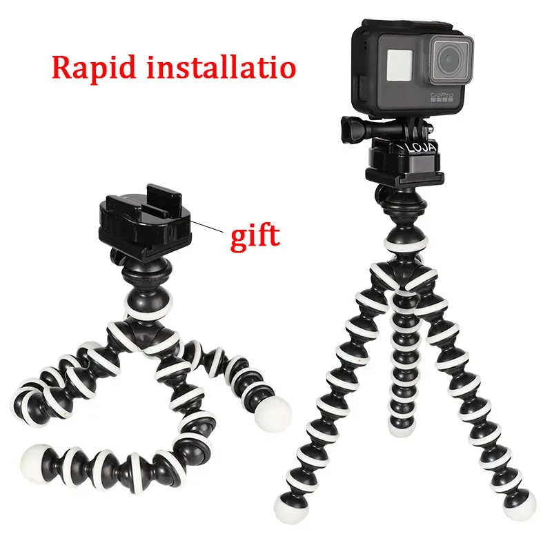 

Flexible Octopus Tripod Stand for Gopro Mount Adapter Included for Action Sports Camera Accessories