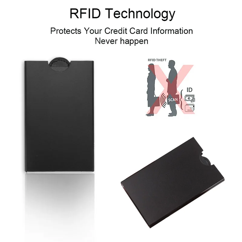 DIENQI RFID визитница мужские кошельки сумка для денег Мужской винтажный черный короткий кошелек маленький металлический тонкий мини волшебный кошелек Тонкий валлет