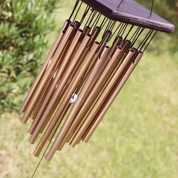

Wood and Metal Aeolian Bells Hanging 16 Tubes Wind Chimes Yard Garden Outdoor Living Windchimes Home Decor Christmas Gift