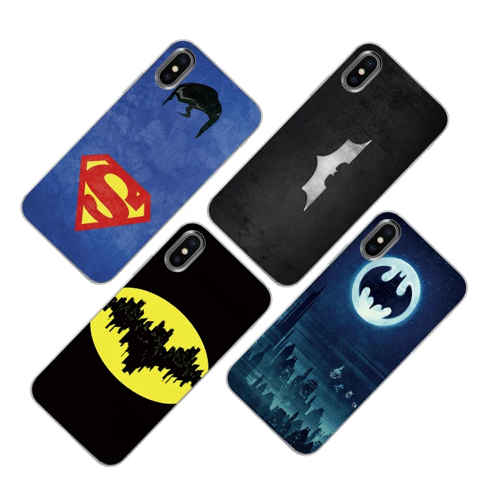 Бэтмен Супермен для Dc комиксов силиконовые чехлы для телефонов iPhone 5 5S SE 6 6s 7 8 Plus X XS Max XR задняя крышка