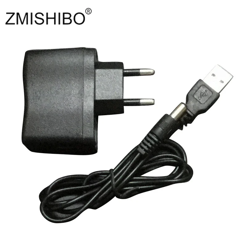 ZMISHIBO 80 см USB Питание конвертер адаптер Зарядное устройство 5,5x2,1 мм 100 V-240 V постоянного тока до DC5V 1A 1000mA адаптер ЕС/США Plug Мощность адаптер