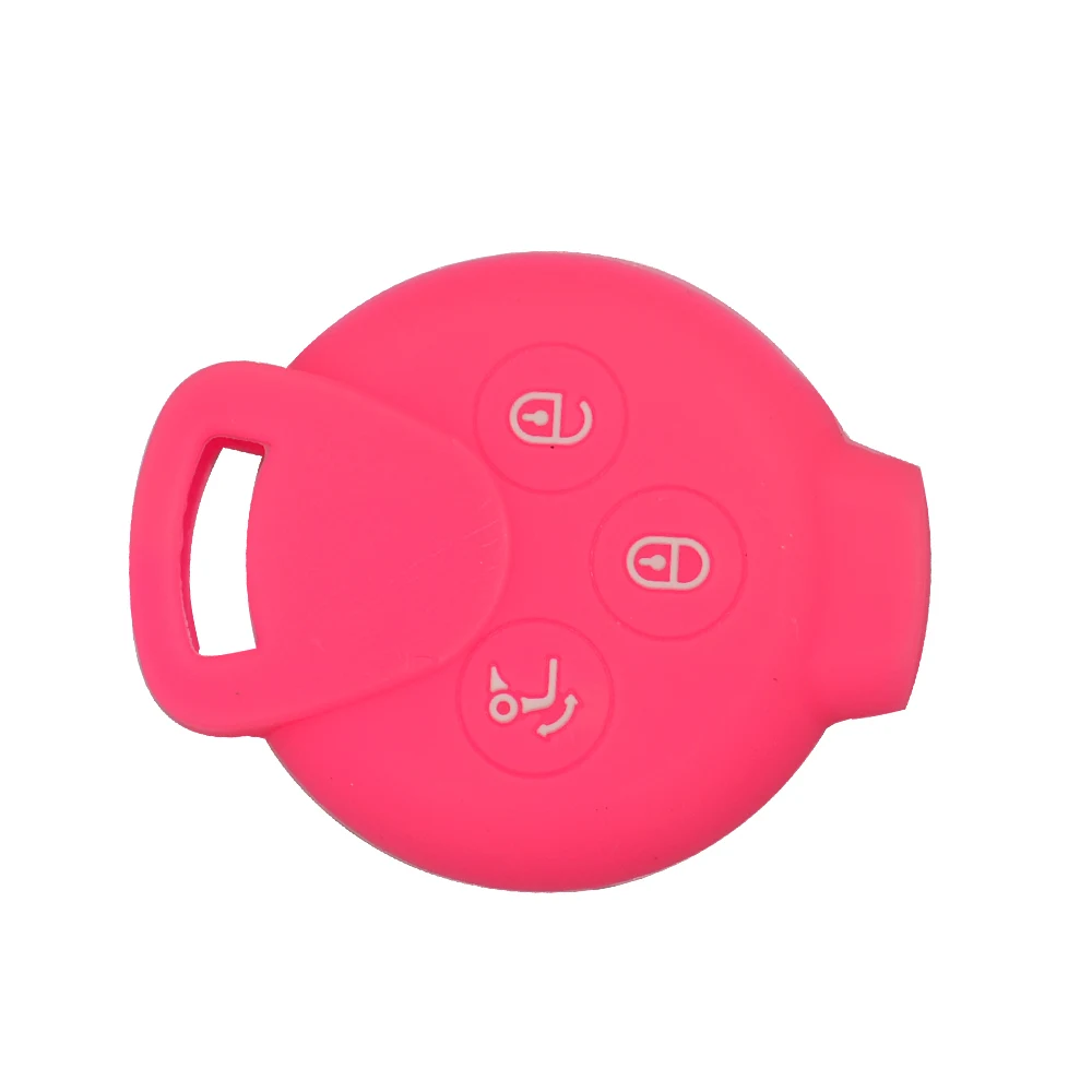 Keyforkess3 pulsanti per Benz Mercedes Smart Fortwo 451 MB City Roadster Silicone Remote Car Key Shell custodia protettiva copertura in gomma - H52f253415ba648728e25271fc0bf2fa3A