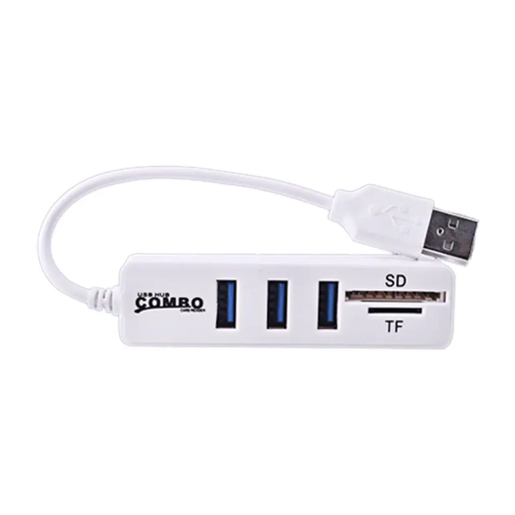 Мини-usb-концентратор 3,0 Мульти USB 3,0 usb-хаб 3 порта концентратор с TF SD кардридер 6 портов 2,0 Hab адаптер для ПК Аксессуары - Цвет: White 3 Ports