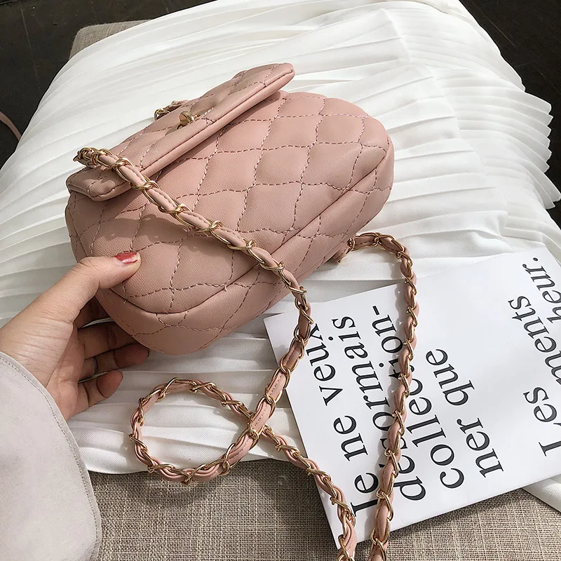 

2019 New Style Rhombus Chain Peas Bag Lock Classic Shoulder WOMEN'S Bag