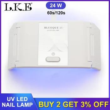 

24W Gel Nail Polish UV Lamp Nail Dryer Nail Art Tool Foldable Manicure LED Nail Lamp with 60s 120s Timer UV Lamp for Starter