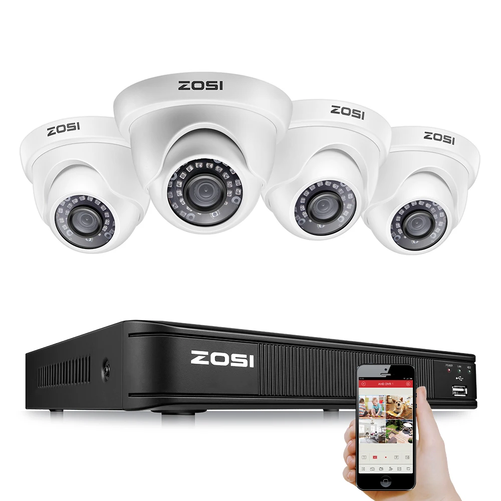 ZOSI 8CH 1080P аналоговый AHD TVI видеонаблюдения Системы комплект с камер DVR видеокамера