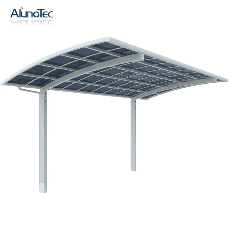 Nature Polycarbonate Cover Aluminum Metal Carport For Outdoor Size 5.5m Length x 3m Projection x 3m Height
