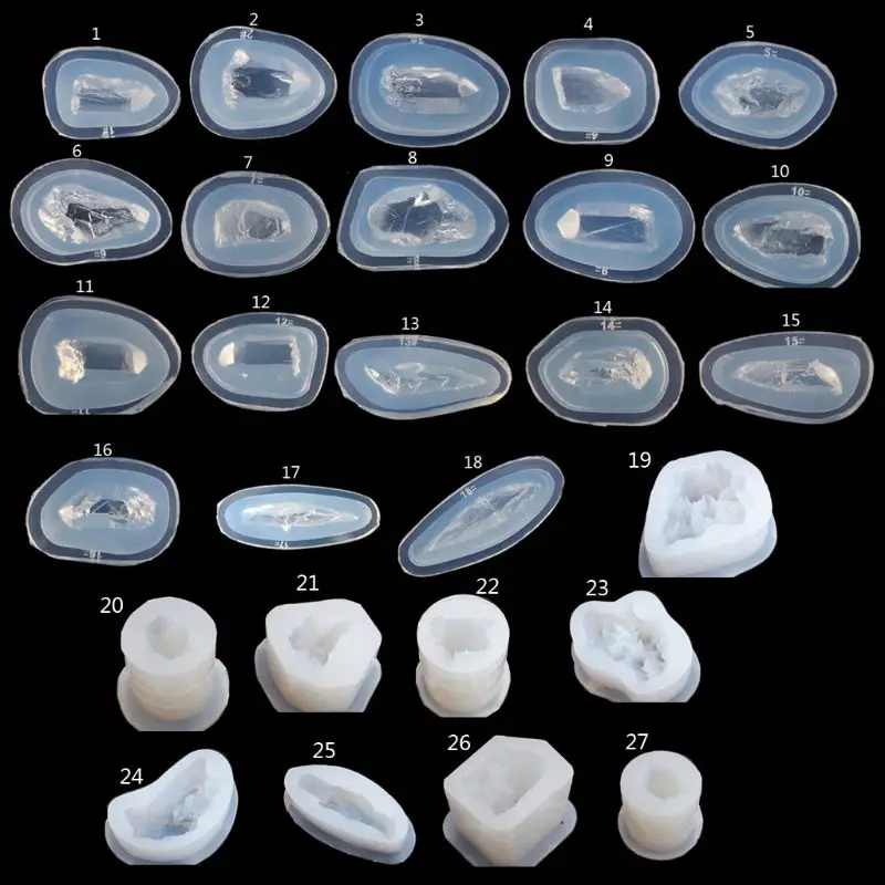 

Natural Druzy Stone Quartz Rock Cluster Epoxy Resin Mold Handmade Pendant Mold Jewelry Making Tools