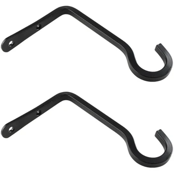 

2PCS Metal Wall Hook Plant Hanging Basket Hook Bracket Home Outdoor Decoration Hook