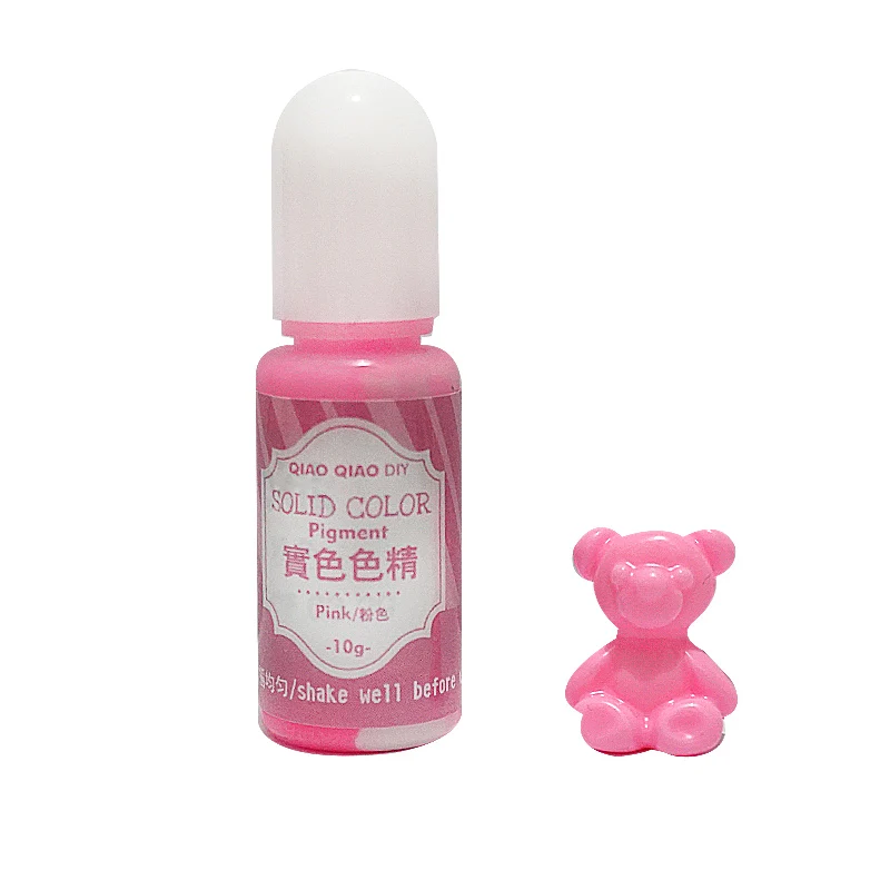 pink QIAOQIAO DIY 10 г УФ смола цветной пигментный лак твердый клей для силиконовой формы ювелирных изделий поделка рукоделие - Цвет: pink