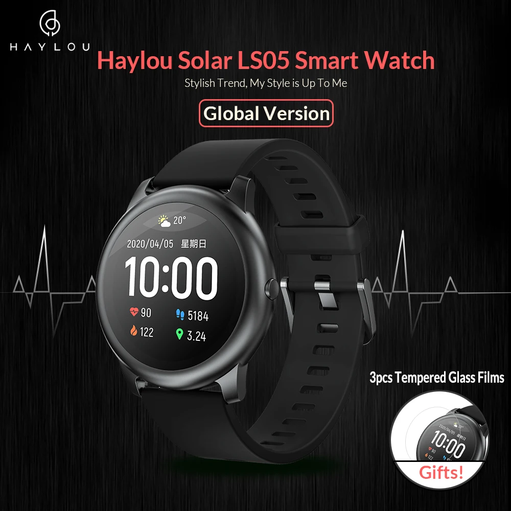 Haylou Солнечный Смарт-часы LS05 спортивные металлические монитор сердечного ритма