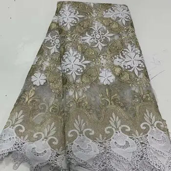 

Elegant Tulle Lace Fabric Embroidery Cord French Net Lace Fabric VRN326(5Yards/Lot)