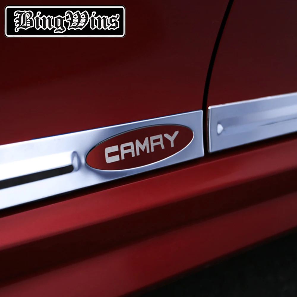 Автомобильный Стайлинг для Toyota 8th Camry 18-19 автомобильный чехол Защита от столкновений боковая Обшивка двери Накладка молдинга бампер