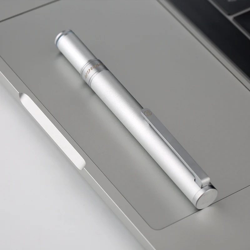New Moonman N1 Creative Mini Aluminum Alloy Steel Silver Fountain Pen Pocket Short Pen Extra Fine/ Fine 0.38/0.5mm Fashion Gift
