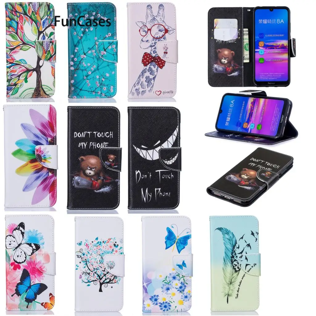 Полуобернутые Чехлы для Huawei Honor 9X Smiley Wallet Book Phone Pouch Pro 8A 9A 9S 8S Enjoy 9 20 Lite 10i 20i Carcaso |