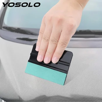 

YOSOLO Car Maintenance Window Tint Tool Carbon Fiber Vinyl Squeegee No Scratch Suede Felt Wrapping Scraper 3pcs Sticker Film