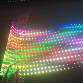 

SMD 2020 rgb WS2813 digital addressable R G B transparent soft LED Screen