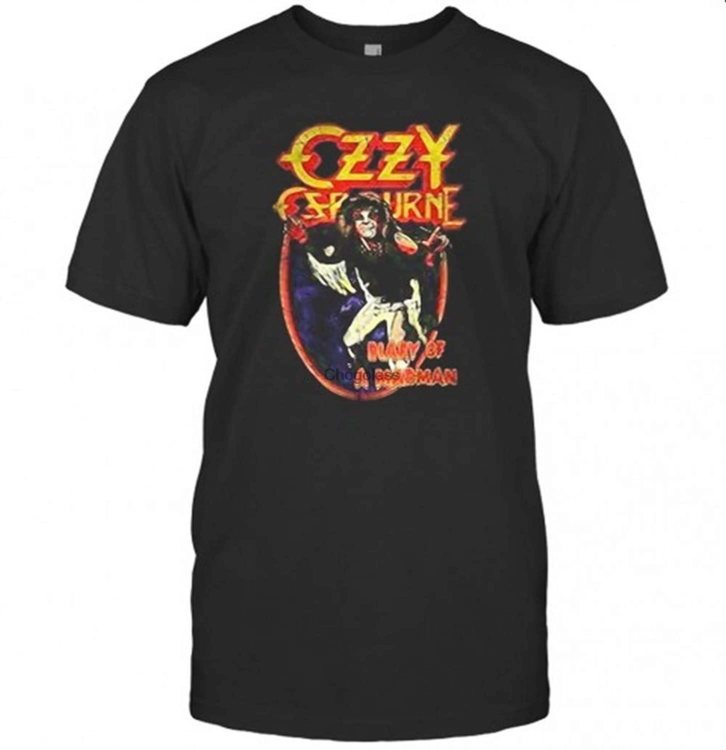 Черная футболка с дневником сумасшедшего Осборна Ozzy | Мужская одежда