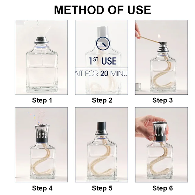 Stoppini Per Lampada Catalitica - Set Da 5 Pezzi Con Bruciatore, Per Aromaterapia - Foto 6