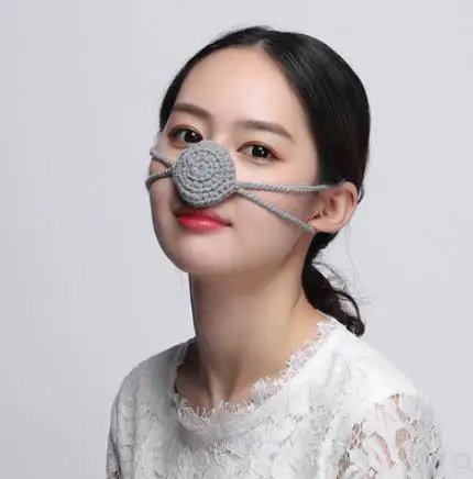 Pure hand-woven wool nose cover nose heat and wind and cold anti-freeze magic device breathable individual masks for men