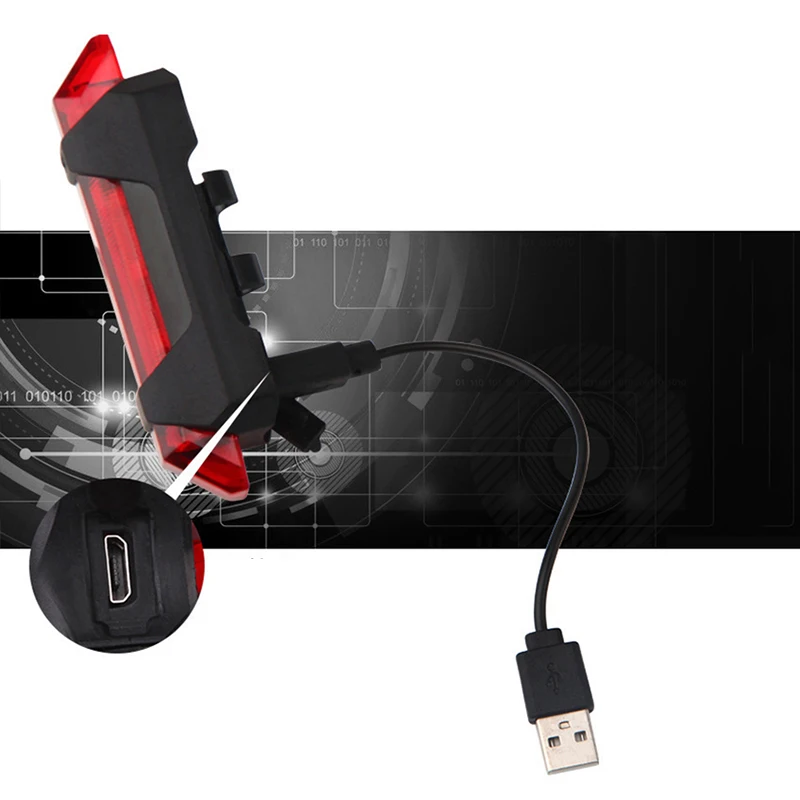 Bike Light Outdoor Waterproof Rear LED Tail Light Bicycle Light Usb Safety Warning Charging Cycling Light Bicycle Accessories