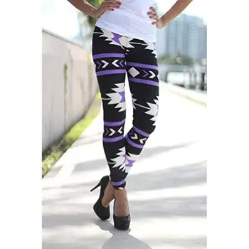 

MISSKY Women Pants Leggings Womens Stretchy Casual Print Skinny Leggings Pants