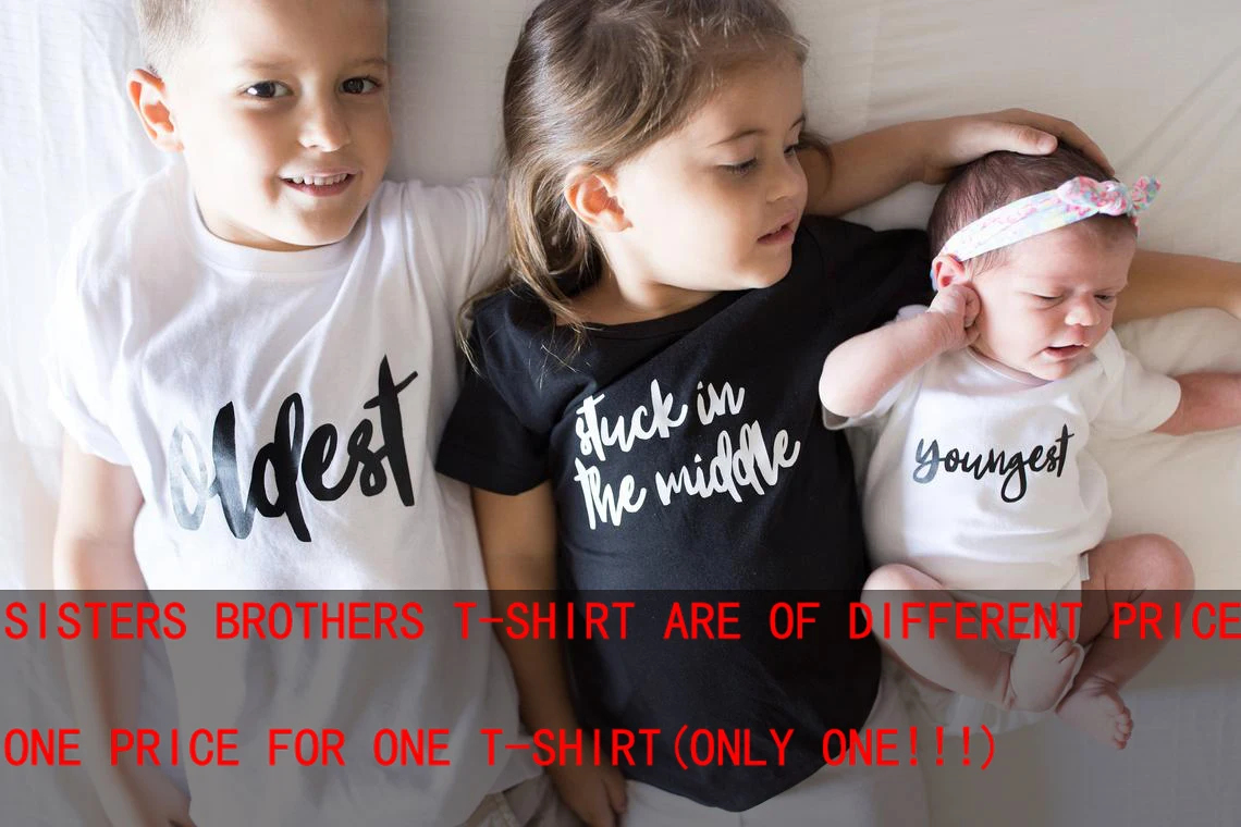 

Big Middle Little Oldest Middle Youngest Sibling Shirts Baby Youngest Baby New Addition New To The Crew Sibling Shirts