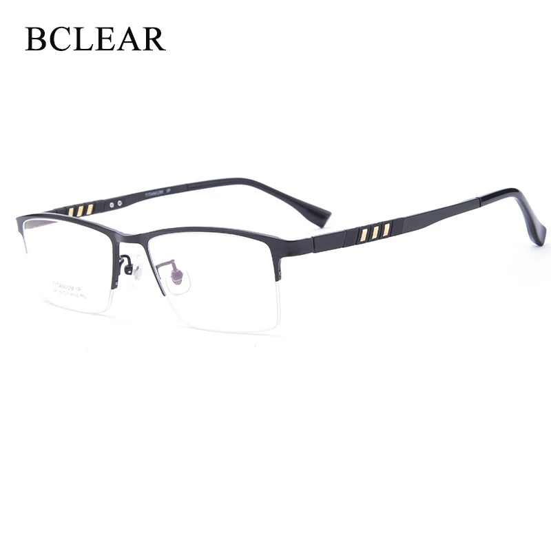 BCLEAR Mode herren Business Licht Gewicht Reinem Titan Halb Rahmen Optische Gläser Elegante Ultraleicht Brillen