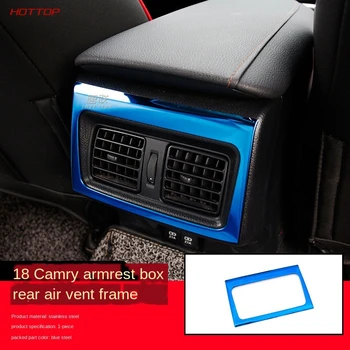 

for Toyota Camry 2018 2019 Accessories Stainless Steel Car Rear Air Conditioning Vent Outlet Protective frame cover 1pc