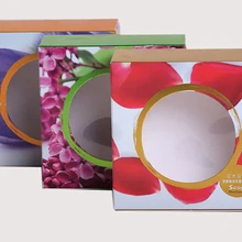 На заказ переработанная бумага с окном мыльница упаковочная коробка- DH2067