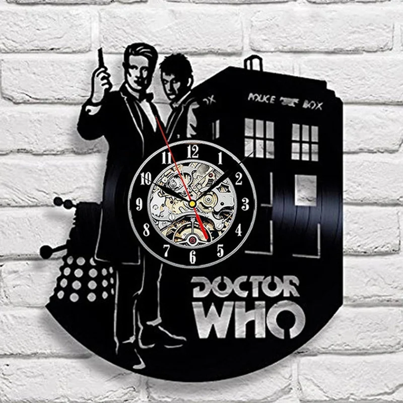 Виниловые настенные часы Doctor Who современные дизайнерские 3d наклейки винтажные из