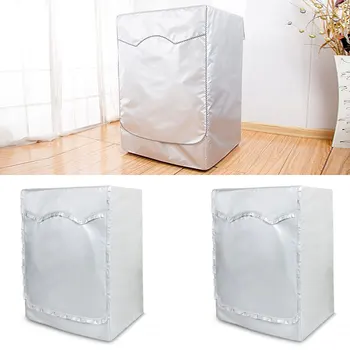 

Waterproof Cover For Washer Sunscreen Washing Machine Cover Dryer Polyester Silver Coating Drum Machine cubierta lavadora