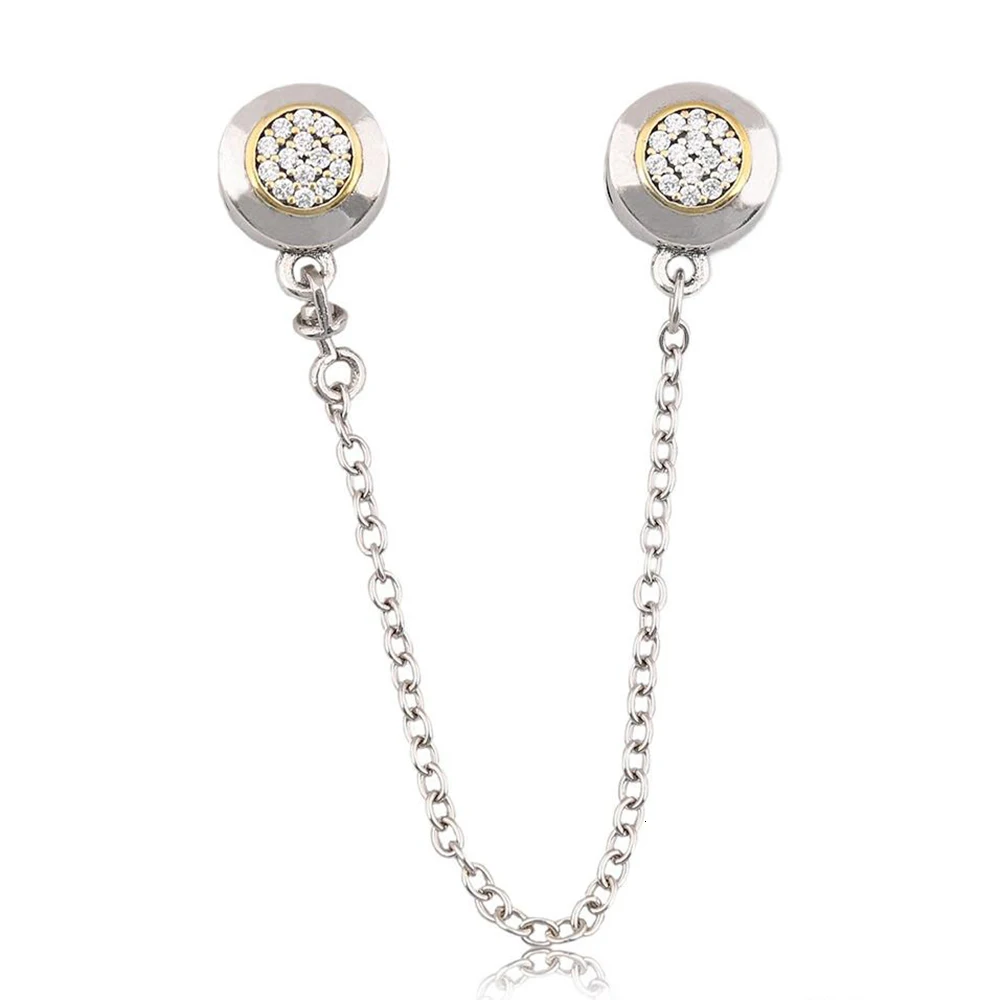 925 NEW High Quality Silver Safety Chain Charm DIY Steampunk Accessories Christmas Jewelry - Metal color: Purple