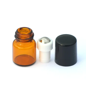 

1ml Amber roll on roller bottles for essential oils 1cc Roll-on refillable perfume bottle deodorant container