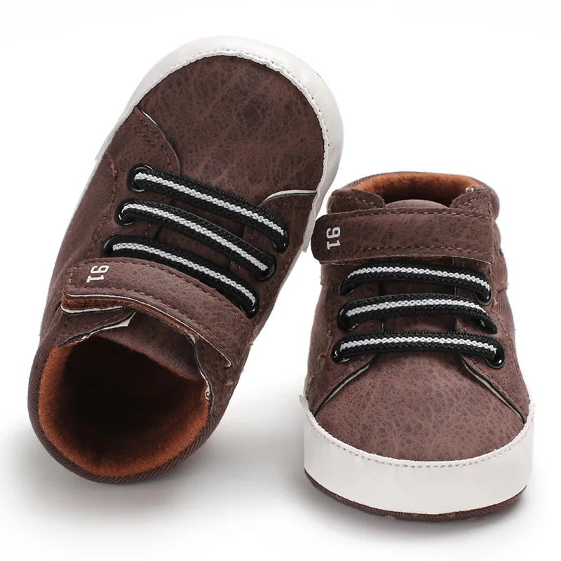 Baby Shoes Boy Newborn Infant Toddler Casual Comfor Cotton Sole Anti-slip PU Leather First Walkers Crawl Crib Moccasins Shoes