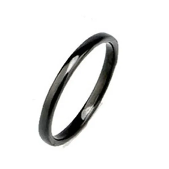 2mm Black 6 мм гладкое красное керамическое кольцо для женщин простой стиль керамическое свадебное кольцо вечерние женские цветок ювелирный подарок на палец Прямая поставка - Цвет основного камня: 2mm Black