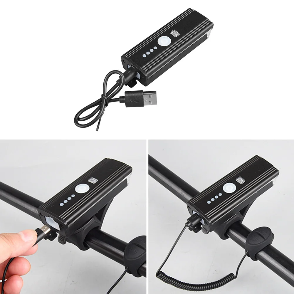Супер яркие аксессуары для велоспорта с зарядкой от USB, сигнальный сигнал для горных дорог, широкий угол, передний головной светильник, велосипедный светильник, набор безопасности
