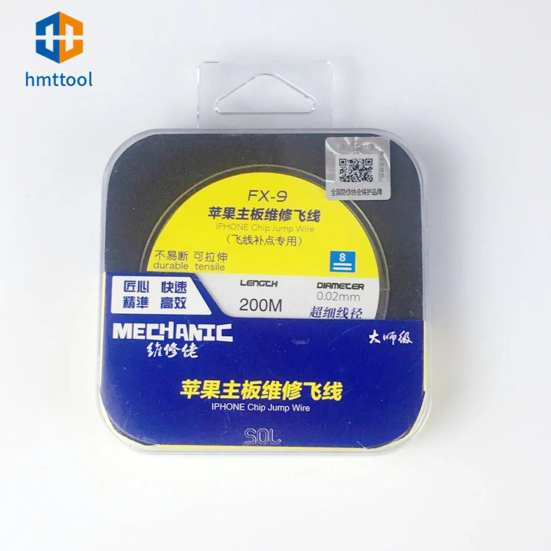 

Механик FX-9 материнская плата для материнской платы отпечатков пальцев летающие линии запасные части для IPhone материнская плата чип Перемычка 0,02 мм