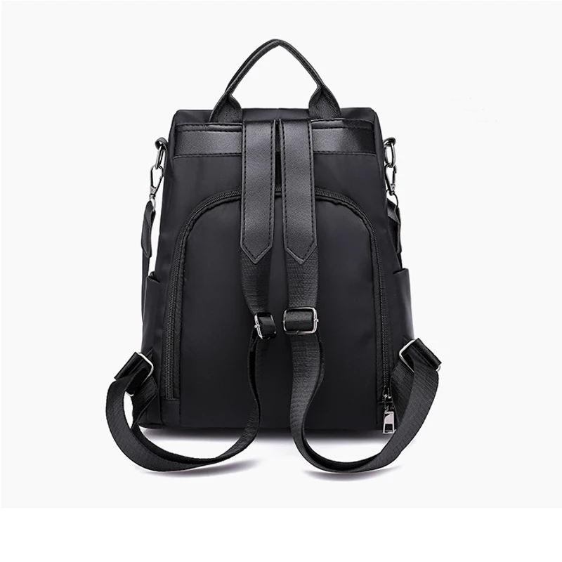 Популярный женский рюкзак с защитой от кражи повседневная однотонная школьная