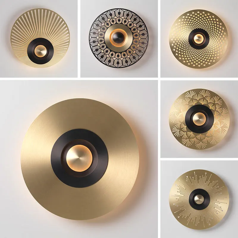 

Modern LED wall lamp sconce single light hallway Living room bedroom bedside loft home decor gold applique fixtures