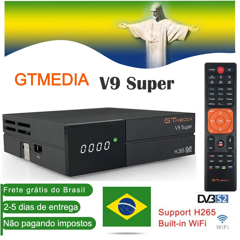 Лучший 1080P DVB-S2 GTmedia V9 супер CCcam Cline испанский спутниковый ТВ приемник же GTmedia V8 Nova Freesat V9 супер корабль Бразилия