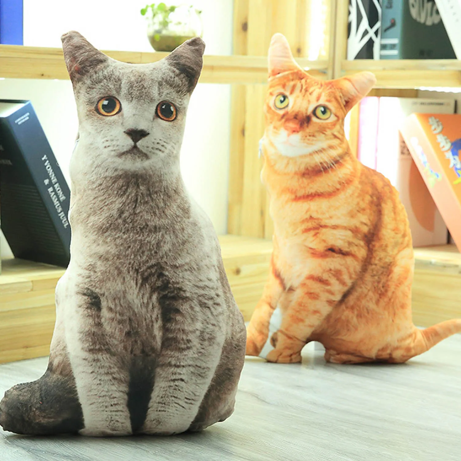 Милый 3D моделирование кошка плюшевая кукла игрушка декор подушки для детей девочек год Рождество подарок на день рождения 45 см высота