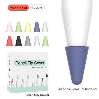 

10Pcs Durable Silicone Replacing Tips Protector Case Nib Skin For Apple Pencil 1st 2nd Touchscreen Stylus Pen Cap Parts