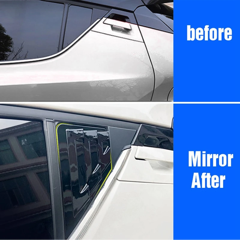 for Toyota C-HR CHR Rear Window Triple-cornered Blinds Cover Trim Car Styling ABS Matte Black 2016-2019 | Автомобили и мотоциклы